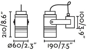 FARO 70260 - Applique da esterno LIT 1xGU10/8W/230V IP54