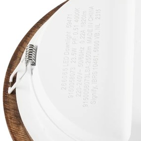 Lampada LED da incasso WOODY SPOT LED/23,5W/230V 4000K ciliegio ø 23,5 cm