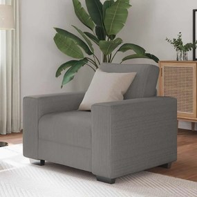 Divano Sedia Grigio Chiaro 60 Cm Tessuto Di Velluto A Coste /