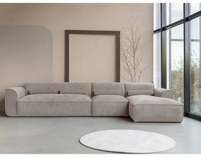 Divano angolare componibile beige (con penisola a destra) Flex Felix – Miuform