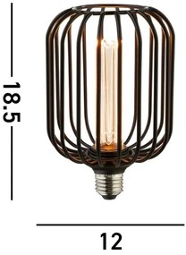 Searchlight 26005BK - Lampadina decorativa a globo a LED GLOBE E27/4,5W/230V 2700K