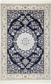 Nain Tappeto 110 x 170 Blu (Iran) Annodato A Mano