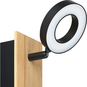 Eglo 901202 - Faretto da parete LED RIELVES LED/4,2W/230V nero/marrone