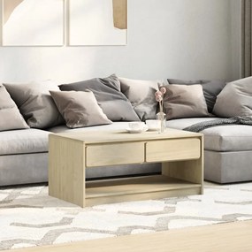 Tavolino salotto sauda rovere 99x55x45 cm legno massello pino