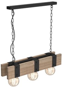 Lampadario a sospensione con catena SODER 3xE27/60W/230V