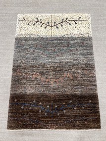 Loribaft Tappeto persiano 100 x 70 Grigio (Iran) Annodato A Mano