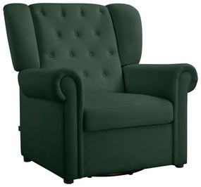 Sedia a dondolo chesterfield in velluto verde Lillyse - Støraa