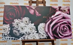 Stampa su tela – Bouquet di rose in stile retrò