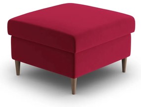 Poggiapiedi rosso con rivestimento in velluto Kyoto – Cosmopolitan Design