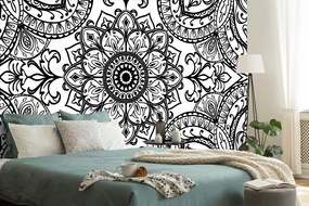 Carta da parati – Ornamento in bianco e nero