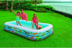 2PZ PISCINA GONFIABILE FAMILY TROPICAL cm. 305x183x56 h (lt. 1.050)