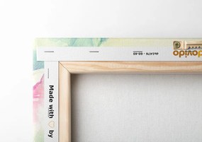 Quadro su tela – Illustrazione acquerello di fiori rosa