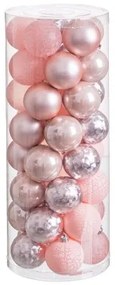 Palle di Natale Rosa Plastica 6 x 6 x 6 cm (40 Unità)