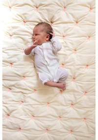 Coperta per bambini giallo chiaro/rosa in cotone organico trapuntata 90x120 cm Bows – Cam Cam Copenhagen