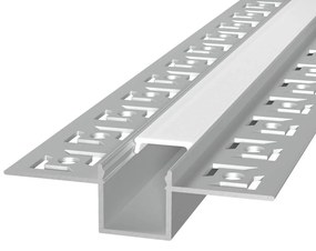 Profilo da incasso per Cartongesso Slim in Alluminio per striscia LED Variante Lunghezza 2 Metri