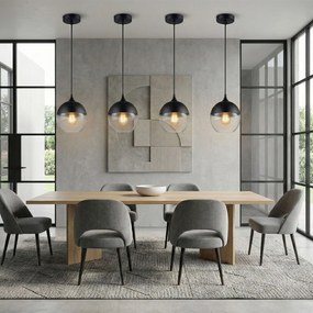 Lampada da soffitto pensile di vetro Zenit A Black