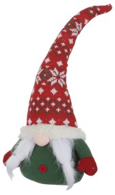 Gnomo Natale fermaporta 45 cm cappello rosso