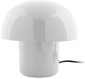 Lampada da tavolo bianca con paralume in metallo (altezza 20 cm) Fat Mushroom - Leitmotiv
