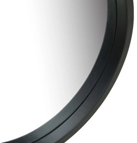 Specchio da Parete con Cinghia 50 cm Nero