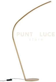 Piantana style a led  led, 3000k, 2000lm, 36w oro dimmerabile h.217cm