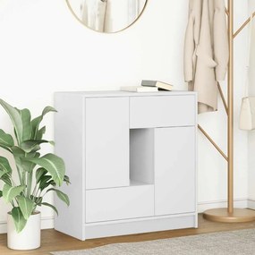 Credenza Con Cassetti E Ante Bianco 70,5x34x74,5 Cm /