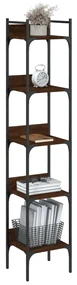 Libreria 5 ripiani rovere marrone 35x30x174cm legno multistrato