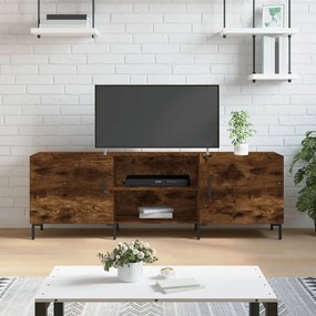 Mobile Porta Tv Rovere Fumo 150x30x50 Cm İn Legno Multistrato /