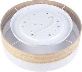 Plafoniera SIRJA BOHO 2xE27/15W/230V Ø 45 cm beige/bianco