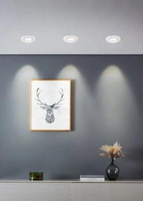 Eglo 300187 - Set da 10 faretti LED da incasso GEDREZ, 4,9W, 230V, Ø 9 cm, bianco