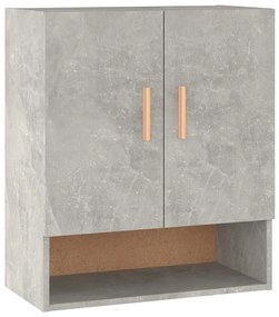 Armadietto a muro grigio cemento 60x31x70 cm legno multistrato