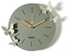 Orologio con farfalle battito d'ali giada,avorio