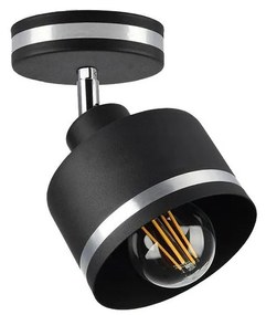 Faretto WAMA 1xE27/40W/230V nero/cromo opaco