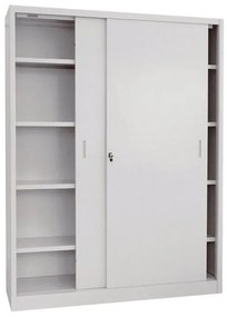 Armadio alto Pratiko D in acciaio, grigio L 120 x H 200 x P 45 cm, 2 ante, da interno