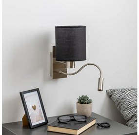 Brilagi - Applique a LED NUBILA 1xE27/25W/230V + LED/3W cromo/nero