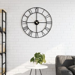 Orologio Da Parete Nero Ø50 Cm İn Ferro /