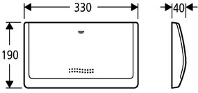 GROHE 37053SH0 - Pulsante di scarico CLASSIC 330 × 190 mm bianco