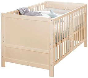 Lettino di colore naturale con sponde rimovibili e altezza regolabile 70x140 cm Easy Sleep – Roba