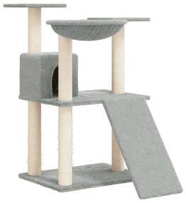 Albero per gatti con tiragraffi in sisal grigio chiaro 83 cm