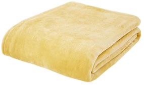 Coperta gialla in micropile 130x170 cm Raschel Velvet – Catherine Lansfield
