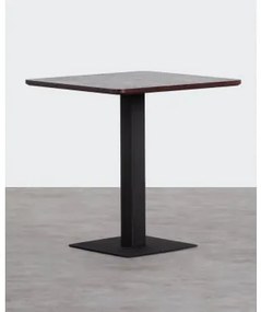 Tavolo da Bar Quadrato in Legno e Metallo (70x70 cm) Square Nero & - The Masie