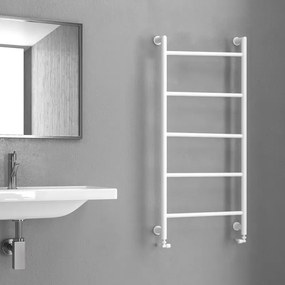 Termoarredo scalda salviette 1200x560mm colore bianco opaco KAM-D6012B - KAMALU