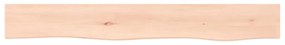 Ripiano a parete 80x10x4 cm legno massello rovere non trattato