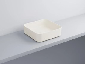 Cielo Shui Comfort lavabo da appoggio 40x40 quadrato senza troppopieno talco