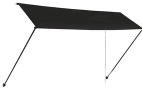 Tenda da Sole Retrattile con LED 400x150 cm Antracite