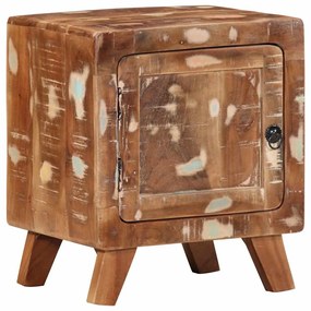 Comodino 40x32x46 Cm İn Legno Massello Di Recupero /