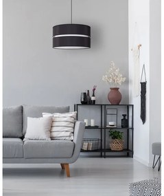 Duolla - Lampadario a sospensione con filo DUO 1xE27/15W/230V diametro 40 cm nero/bianco