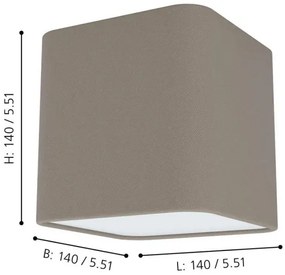 Eglo 99302 - Plafoniera POSADERRA 1xE27/28W/230V