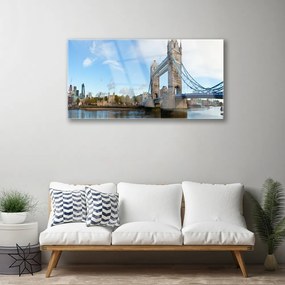 Quadro su vetro Ponte di Londra Architettura 100x50 cm