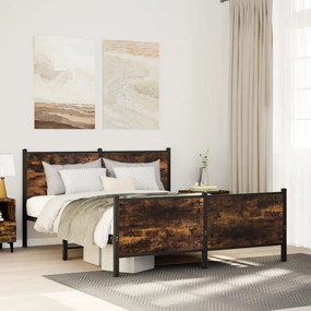 Giroletto Senza Materaso İn Metallo Rovere Fumo 140x200 Cm /