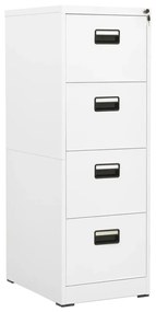 Armadio Classificatore Bianco 46x62x133 Cm İn Acciaio /